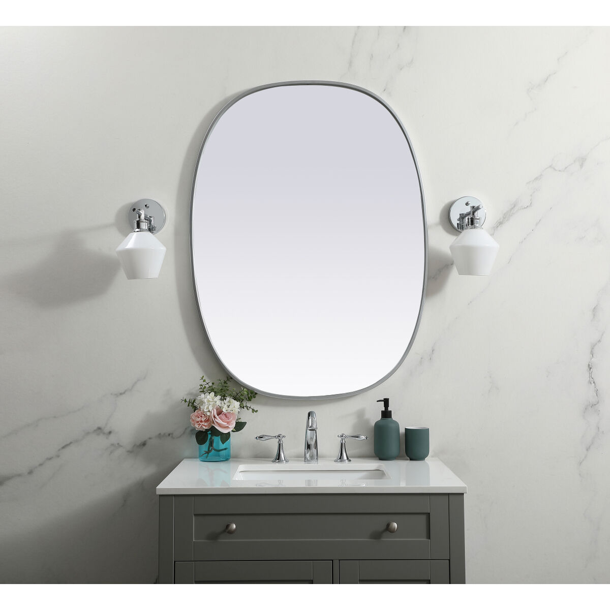 Brynn 40 X 30 inch Silver Mirror in 30 x 40