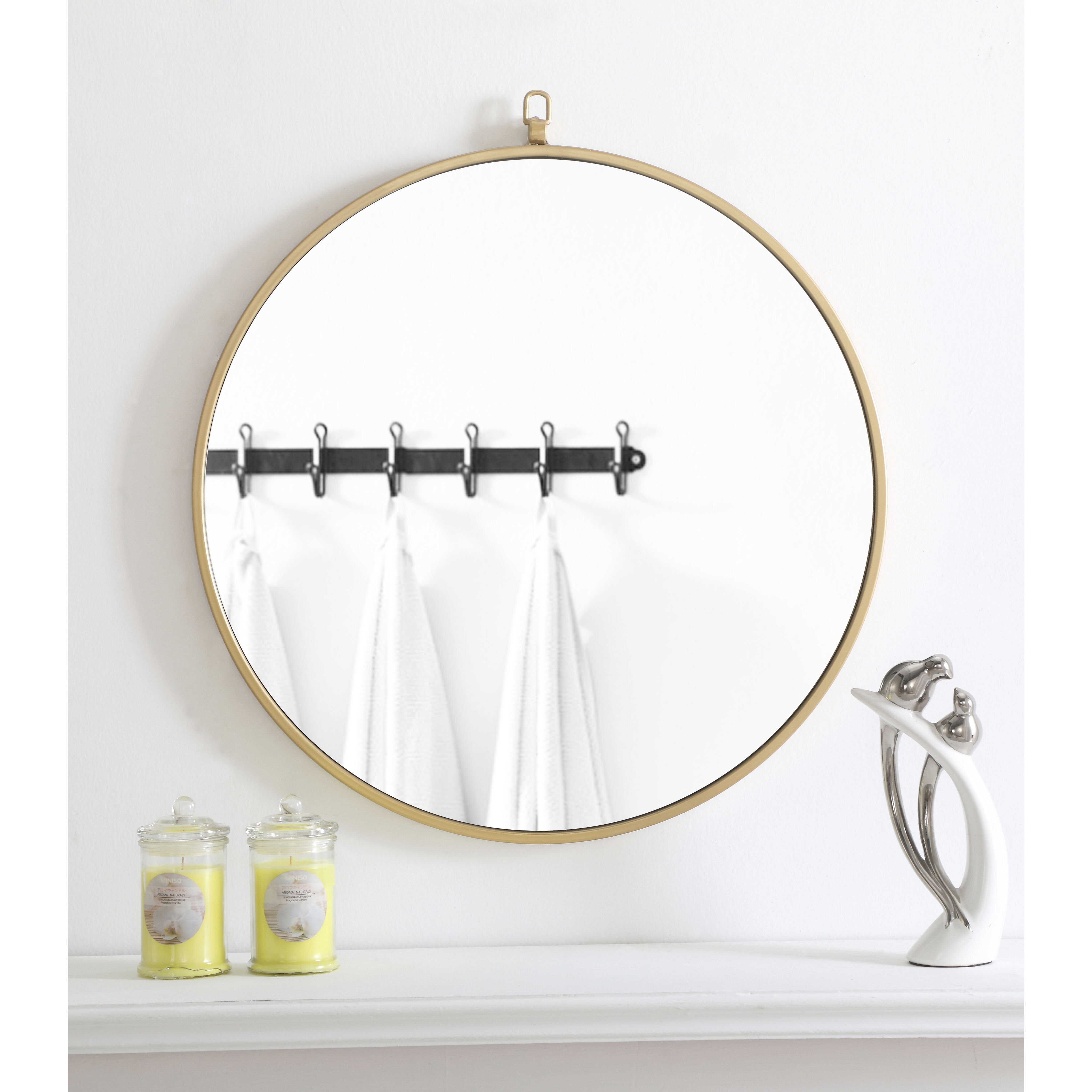 Eternity 24 X 24 inch Brass Wall Mirror