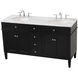 Park Avenue 60 X 22 X 35 inch Black Vanity Sink Set
