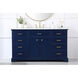 Americana 60 X 22 X 35 inch Blue Vanity Sink Set
