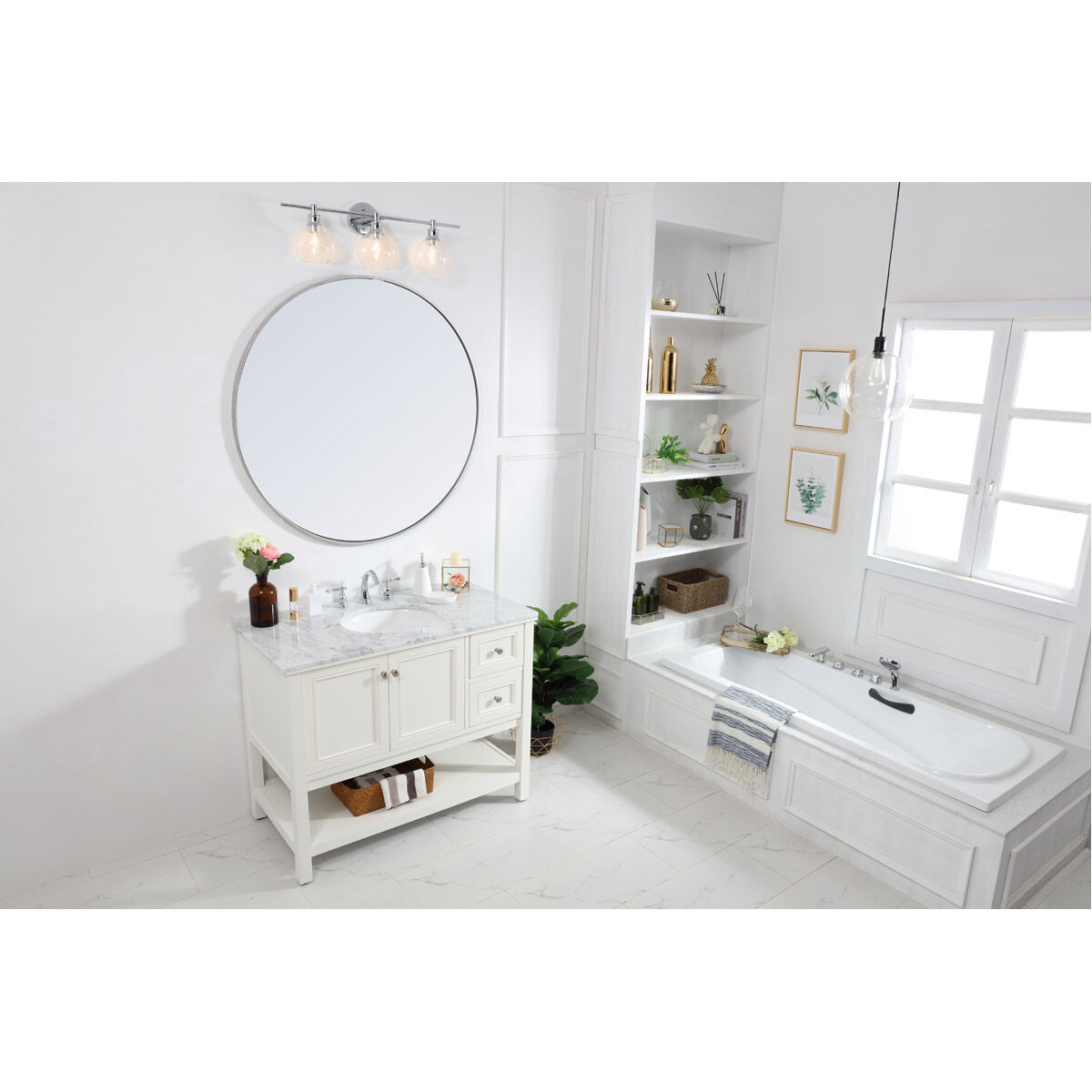 Metropolis 42 X 22 X 33.75 inch White Vanity Sink Set