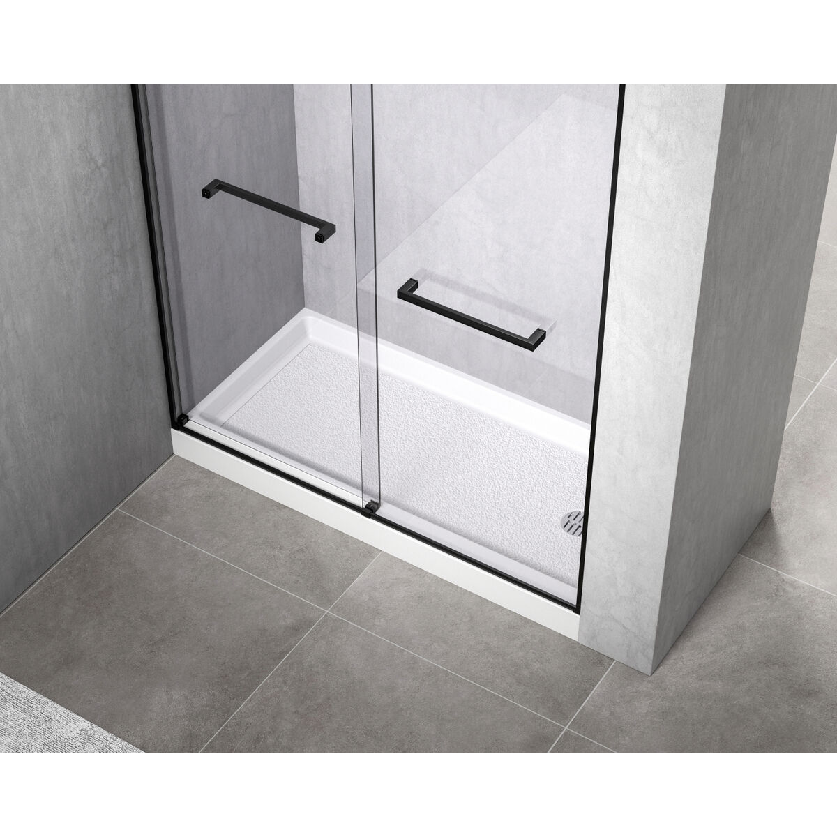 Laredo Glossy White Shower Base in 60 x 30 Right Drain