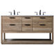 Larkin 60 X 22 X 34 inch Natural Oak Vanity Sink Set