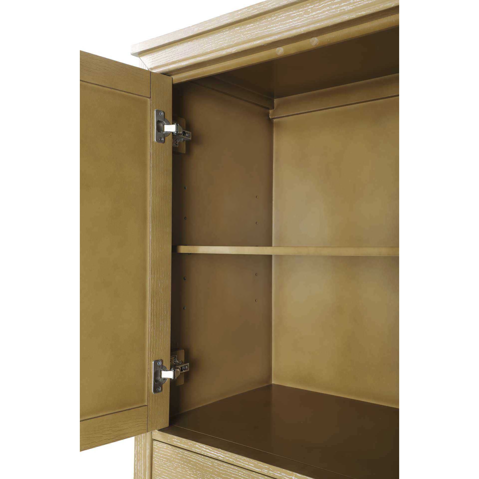Alina Linen Oak Bathroom Storage Cabinet