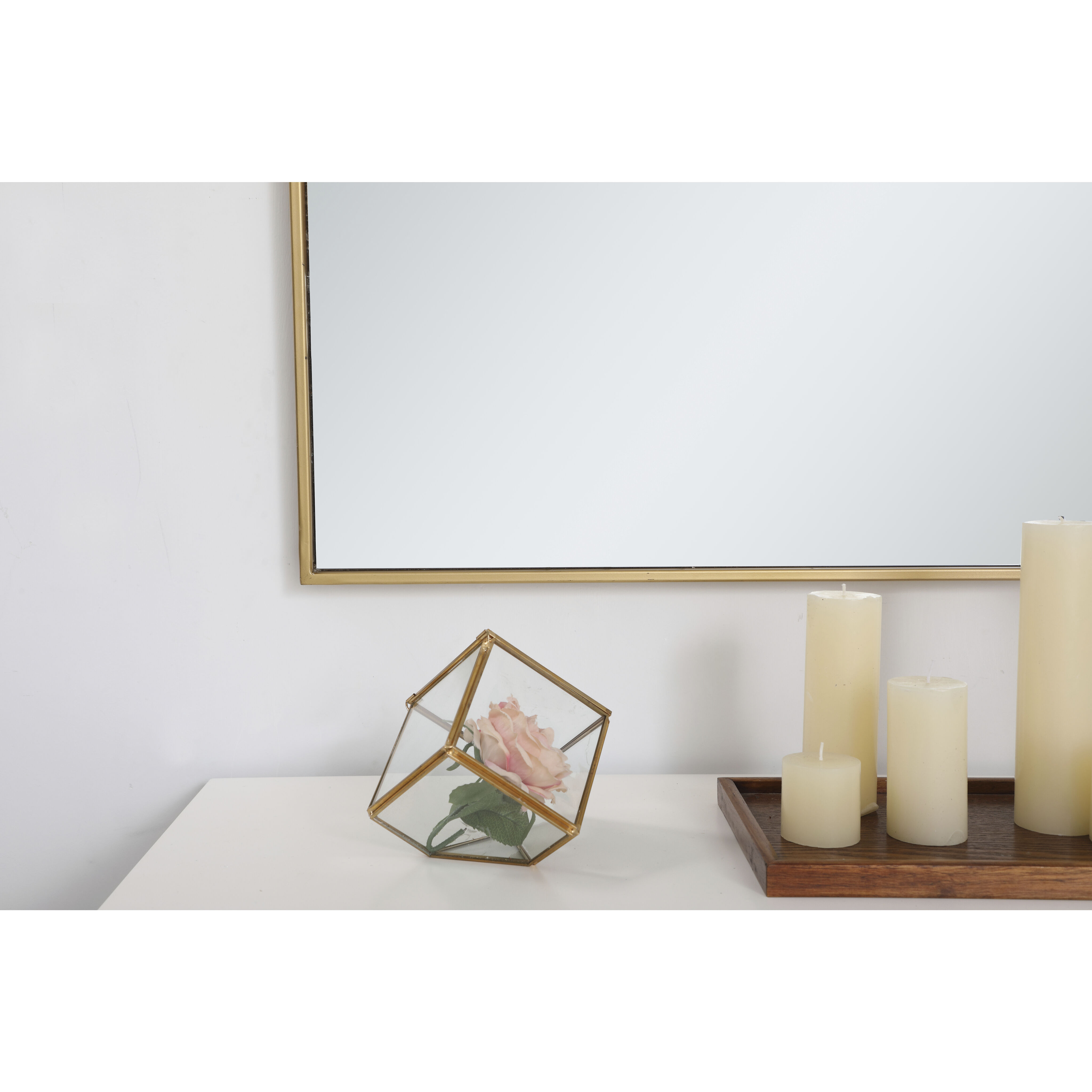 Monet 48 X 30 inch Brass Wall Mirror