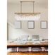 Sydney 12 Light 50 inch Satin Gold Linear Chandelier Ceiling Light in Clear