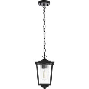 York 1 Light 6.5 inch Black Outdoor Pendant