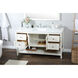 Theo 60 X 22 X 34 inch White Vanity Sink Set