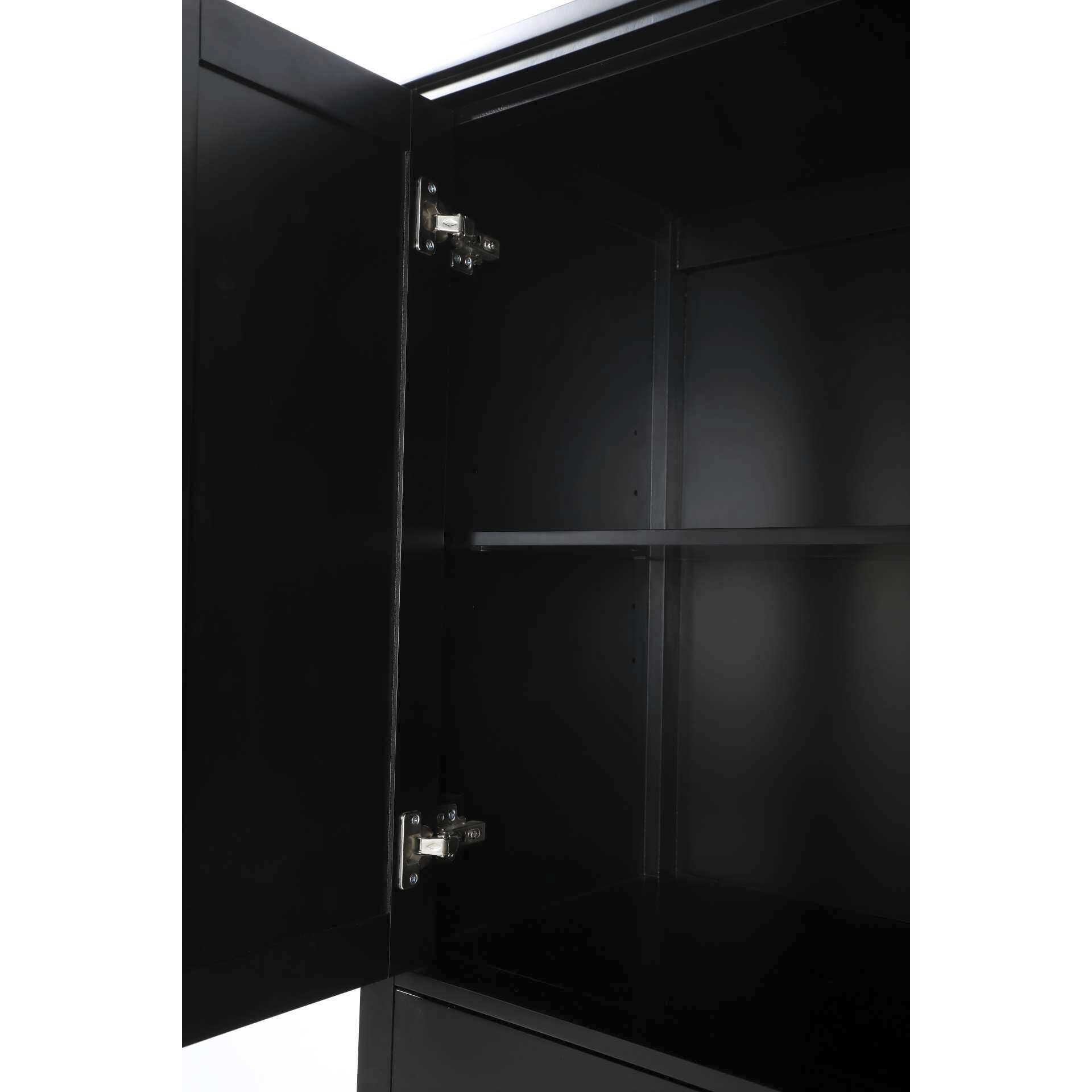Irene Black Bathroom Storage Cabinet