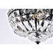 Tranquil 4 Light 12 inch Black and Clear Flush Mount Ceiling Light