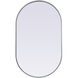 Asha 40 X 24 inch Silver Mirror in 24 x 40
