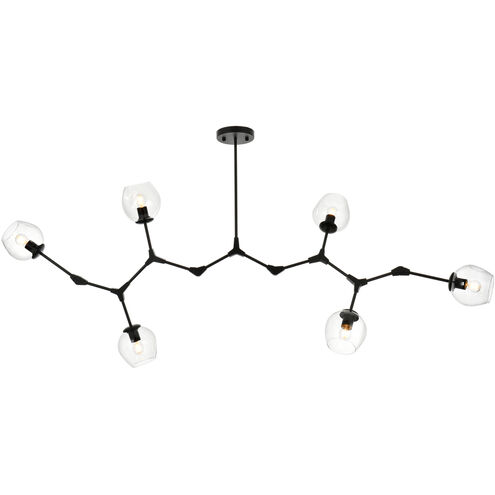 Cavoli 6 Light 27 inch Black Chandelier Ceiling Light