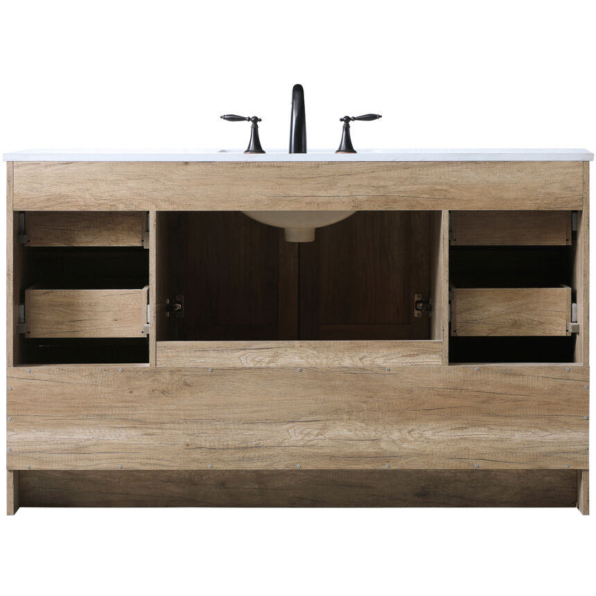 Soma 54 X 19 X 34 inch Natural Oak Vanity Sink Set