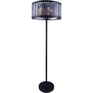 Chelsea 72 inch 60 watt Matte Black Floor Lamp Portable Light in Silver Shade, Urban Classic