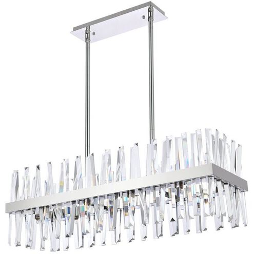 Serephina 20 Light 36 inch Chrome Linear Chandelier Ceiling Light
