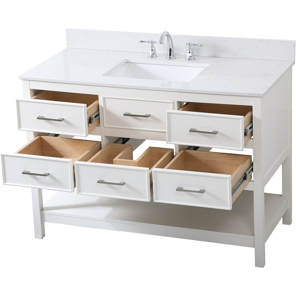Sinclaire 48 X 22 X 34 inch White Vanity Sink Set