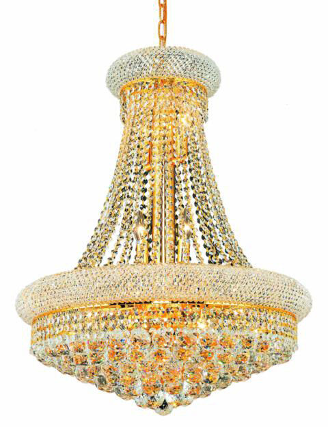 Primo 14 Light 24 inch Gold Dining Chandelier Ceiling Light in Royal Cut