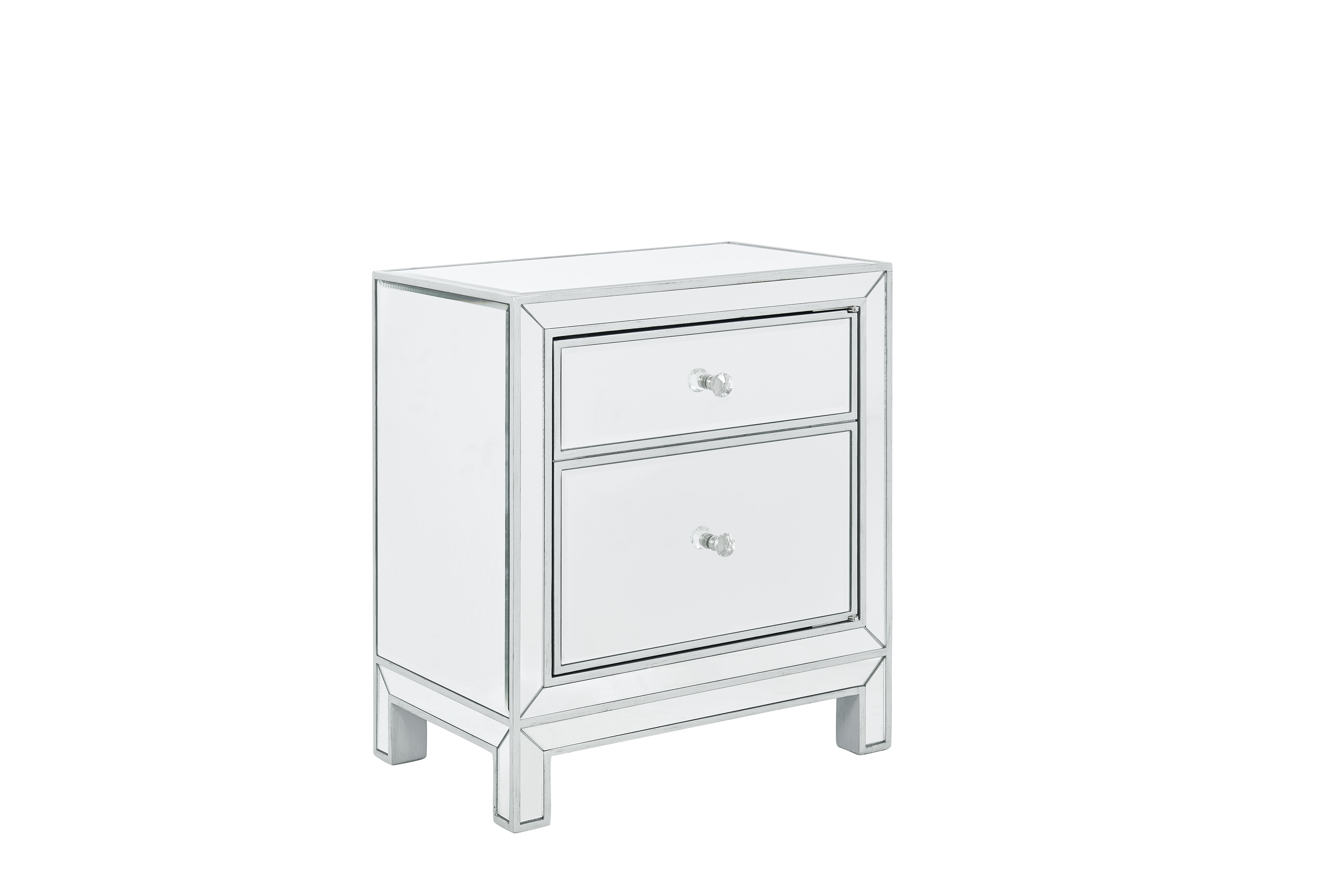Reflexion 24 X 21 inch Antique Silver Nightstand in Antique Sliver 