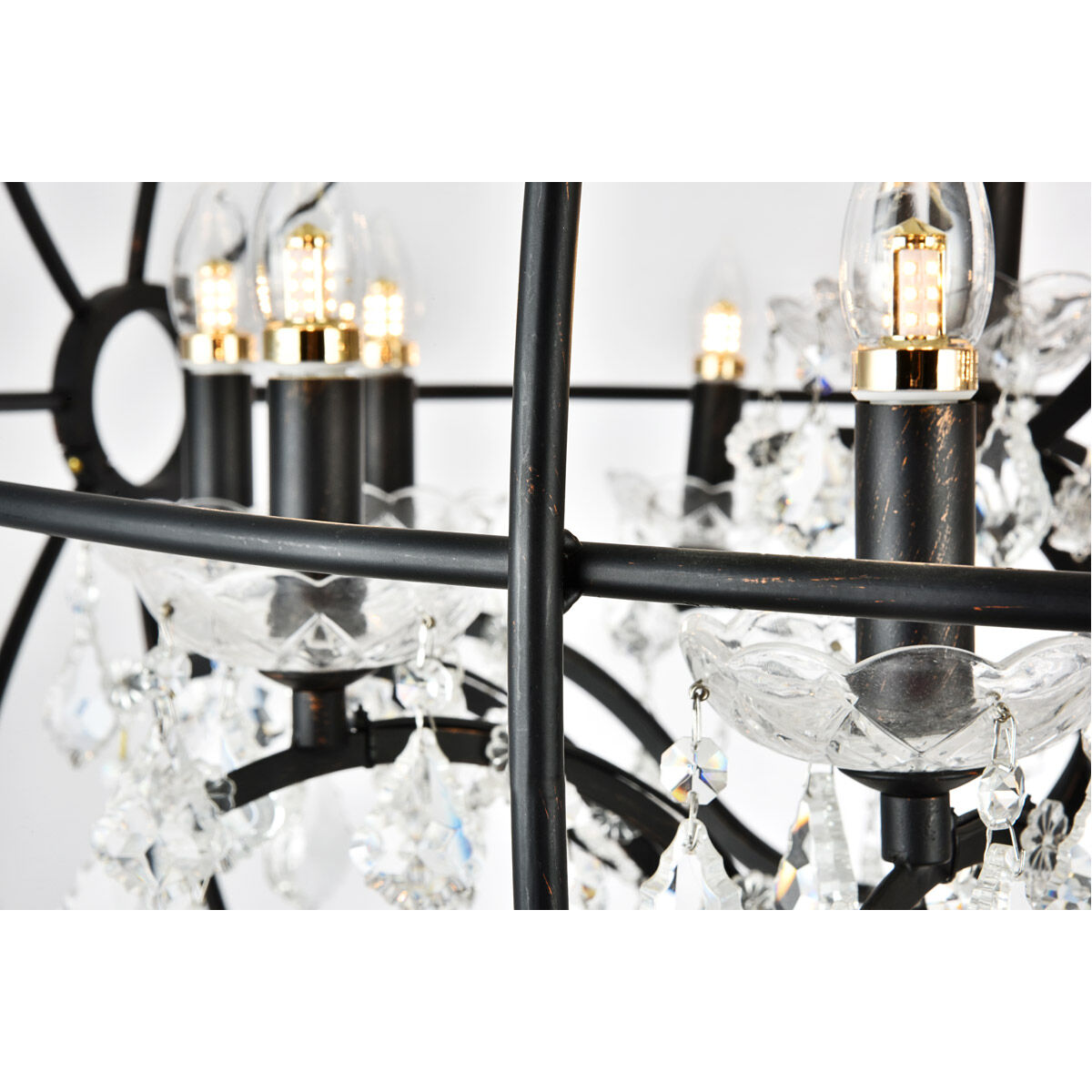 Geneva 18 Light 44 inch Dark Bronze Pendant Ceiling Light in Clear, Urban Classic