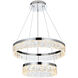 Linden 2 Light 22 inch Chrome Chandelier Ceiling Light