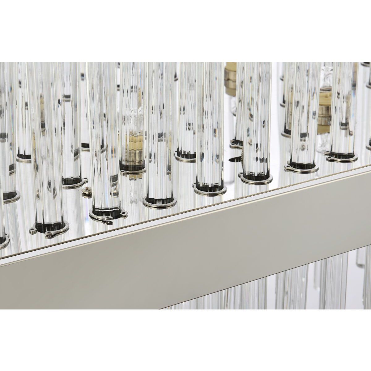 Dallas 28 Light 48 inch Chrome Linear Chandelier Ceiling Light