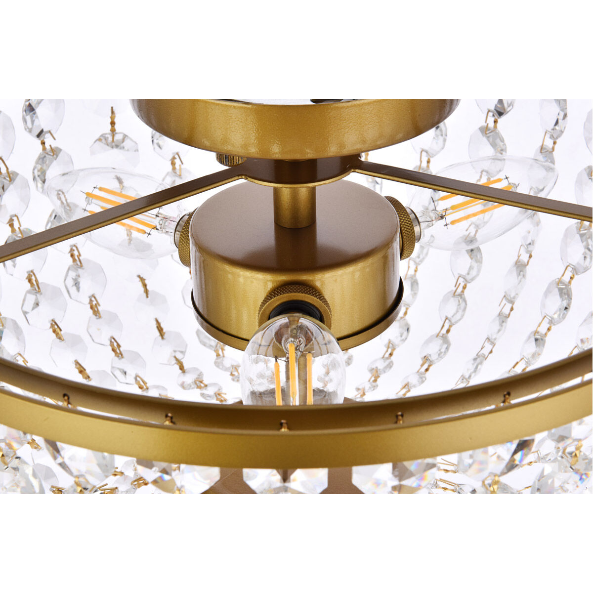 Cora 3 Light 13 inch Brass Flush Mount Ceiling Light