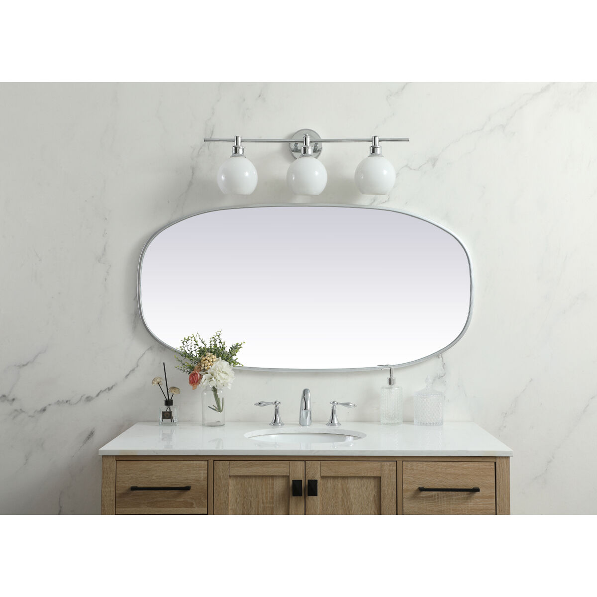 Brynn 48 X 24 inch Silver Mirror in 24 x 48