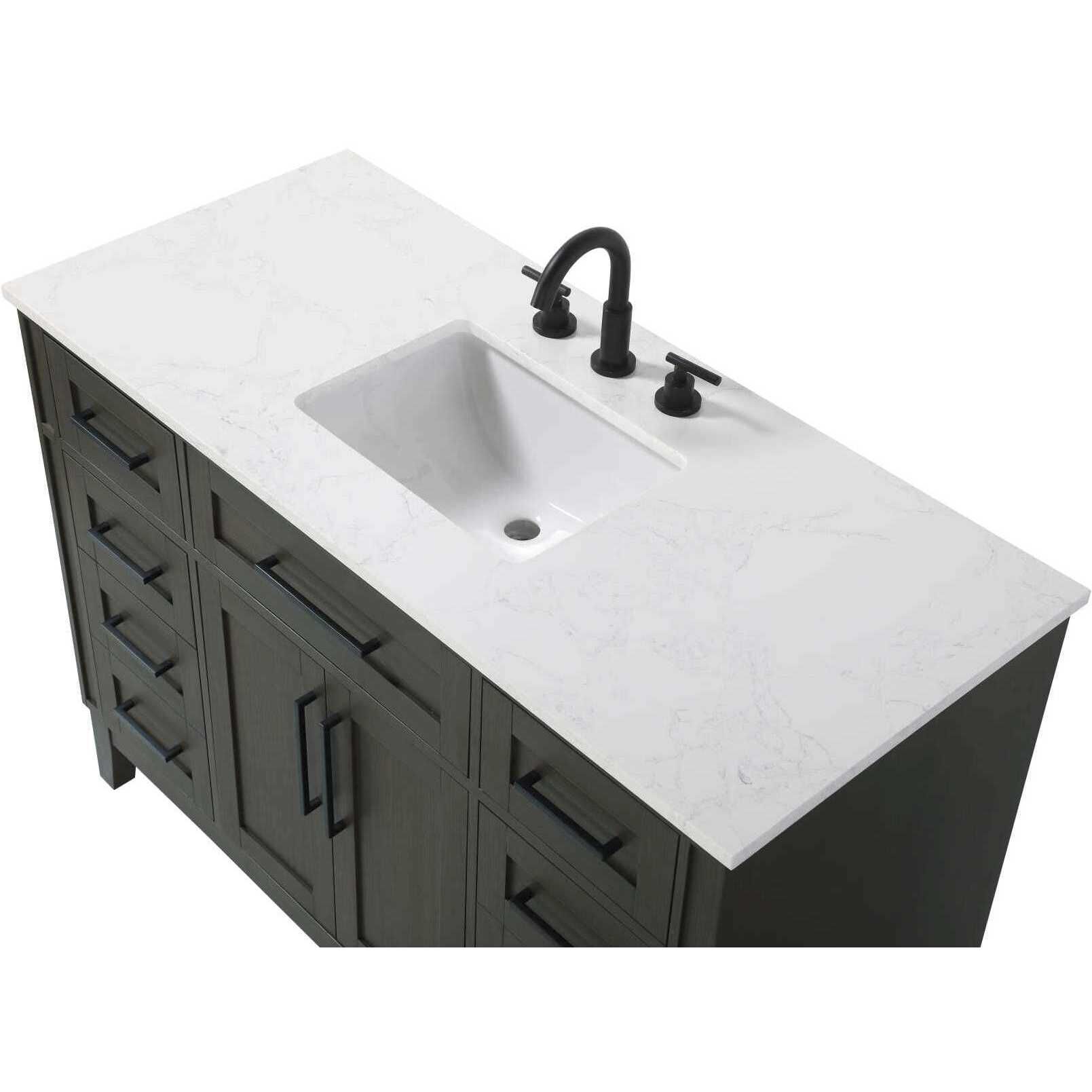 Virginia 48 X 35 inch Mocha Brown Bathroom Vanity Cabinet