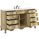 Danville 60 X 21 X 36 inch Antique Beige Vanity Sink Set