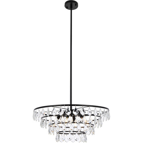 Ella 6 Light 24 inch Black Pendant Ceiling Light