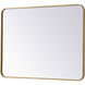 Evermore 36 X 27 inch Brass Mirror