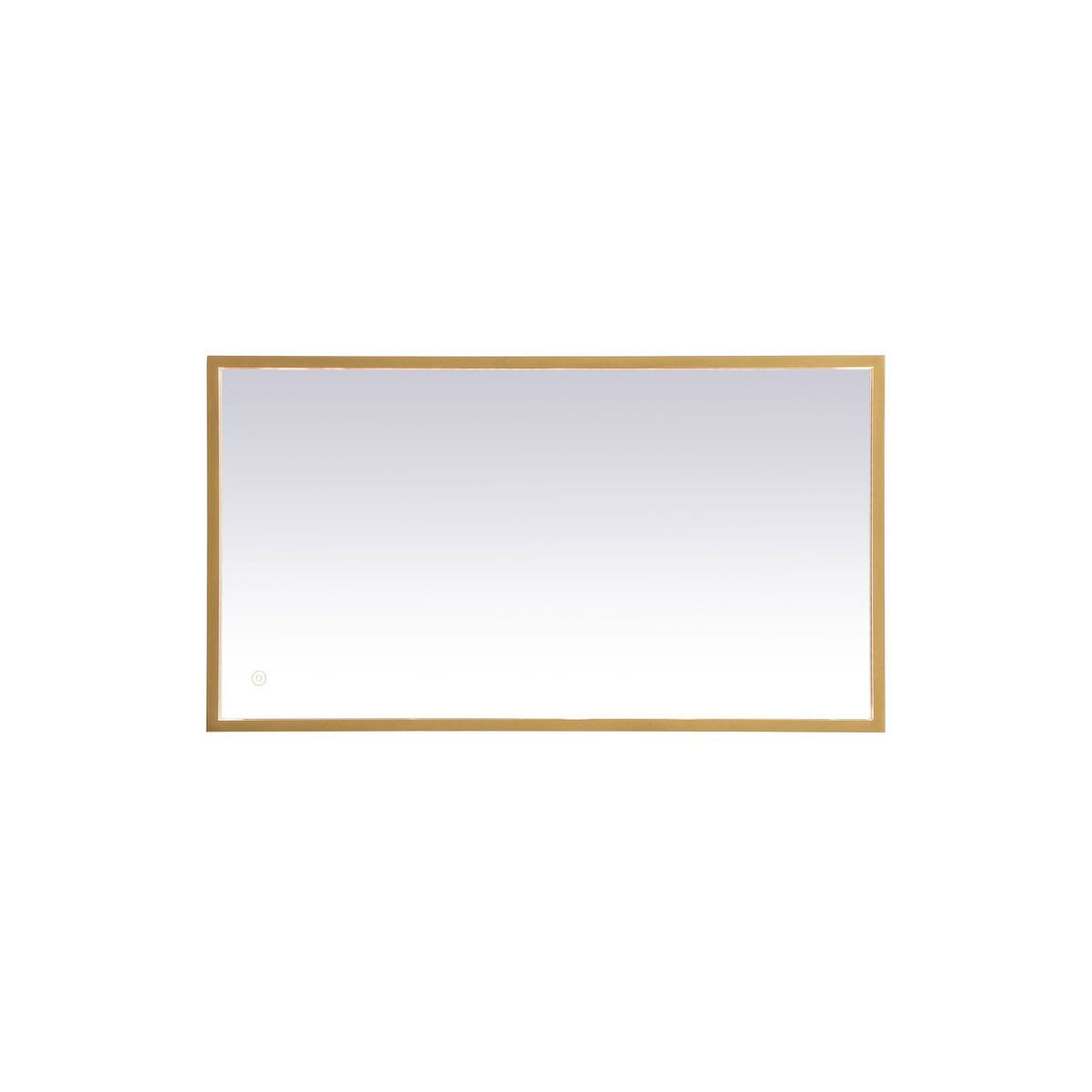 Pier 36 X 18 inch Brass LED Mirror
