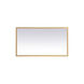 Pier 36 X 18 inch Brass LED Mirror