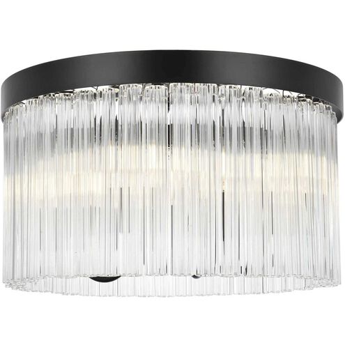 Harlow 4 Light 16 inch Black Flush Mount Ceiling Light