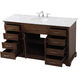 Americana 60 X 22 X 35 inch Teak Vanity Sink Set
