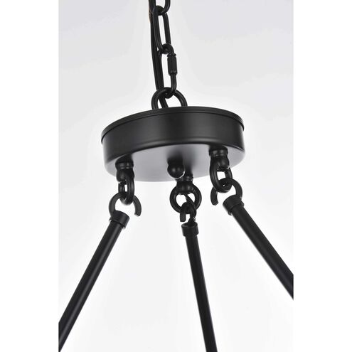Cadence 9 Light 36 inch Black Chandelier Ceiling Light