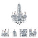 Verona 8 Light 28 inch Chrome Dining Chandelier Ceiling Light in Clear, Royal Cut
