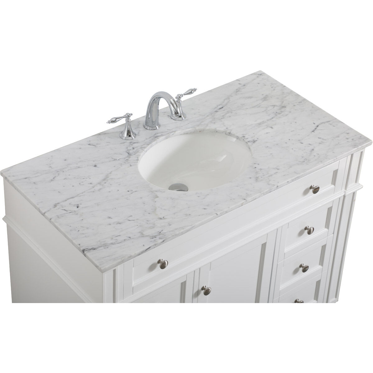 Park Avenue 42 X 22 X 35 inch White Vanity Sink Set