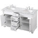 Wesley 60 X 22 X 35 inch White Vanity Sink Set