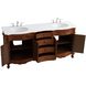 Danville 72 X 21 X 36 inch Teak Vanity Sink Set