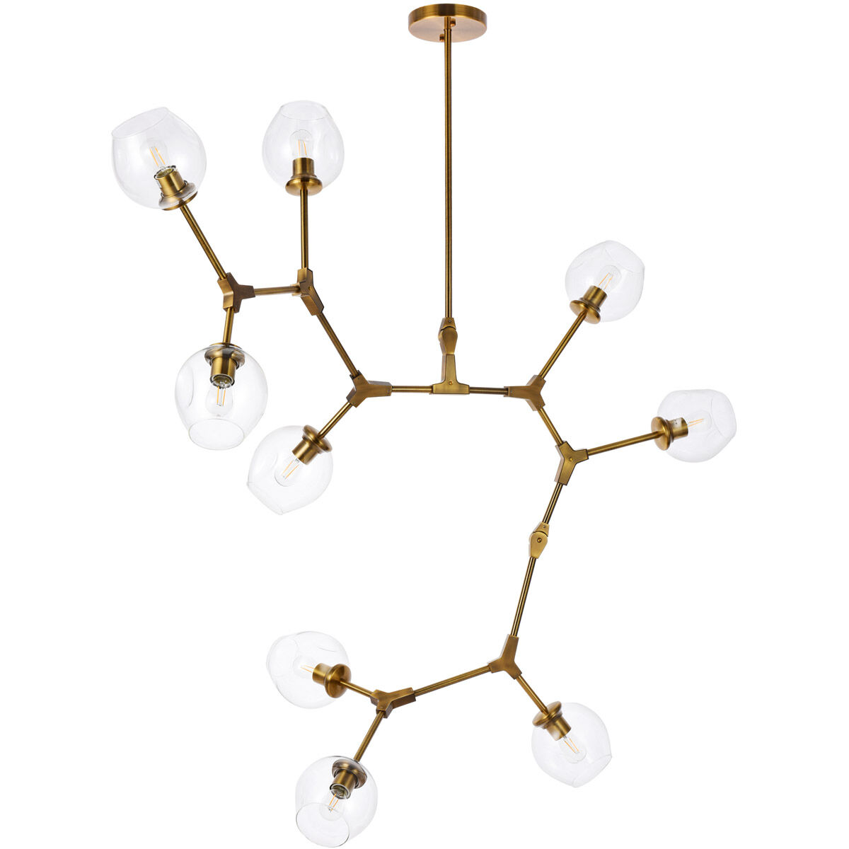 Cavoli 9 Light 79 inch Brass Chandelier Ceiling Light