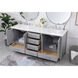 Irene 72 X 22 X 34 inch Gray Vanity Sink Set