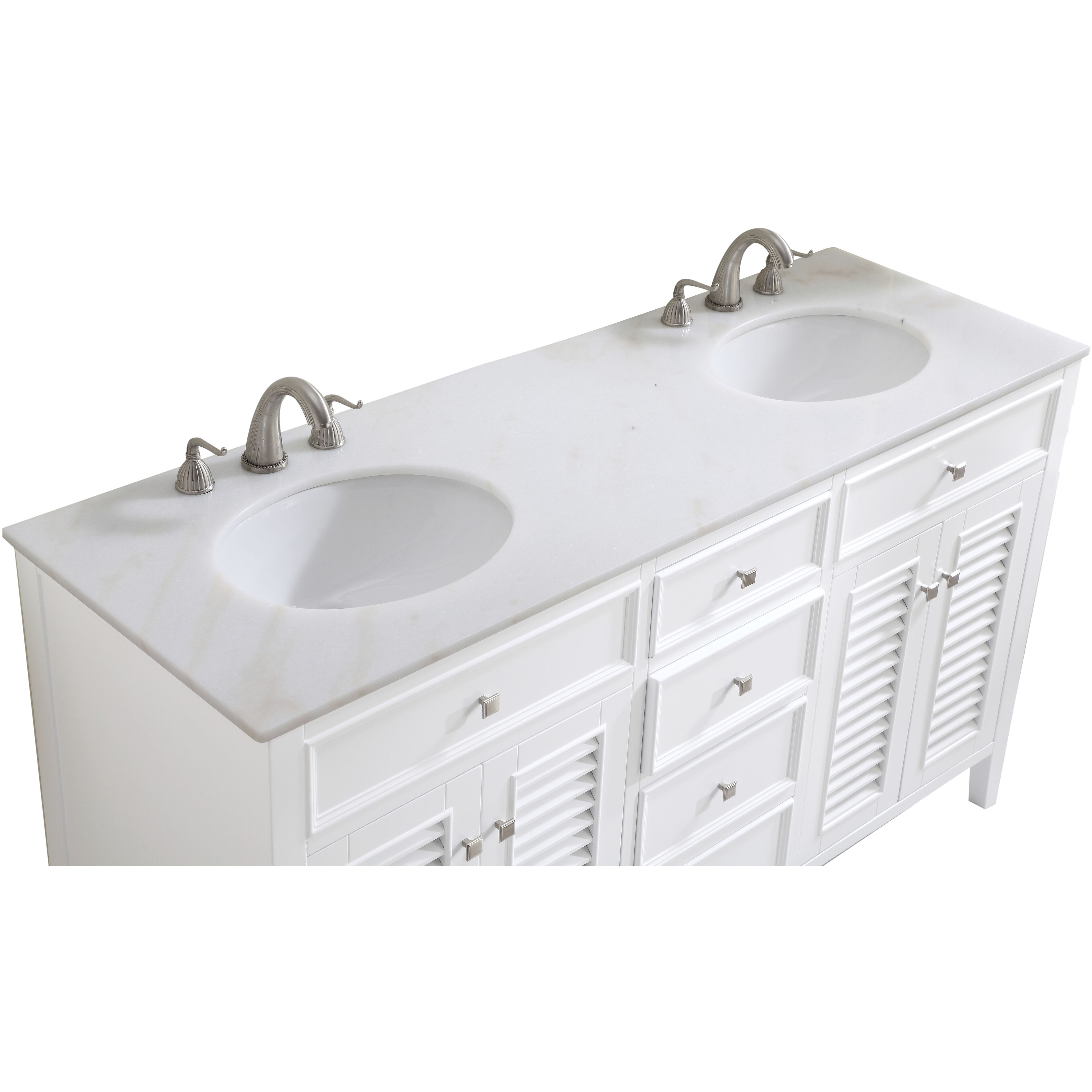 Cape Cod 60 X 35 inch White Vanity Set