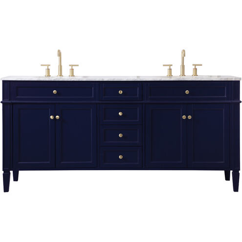 Park Avenue 72 X 22 X 35 inch Blue Vanity Sink Set