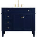 Williams 40 X 35 inch Blue and Brush Gold Vanity Sink Set