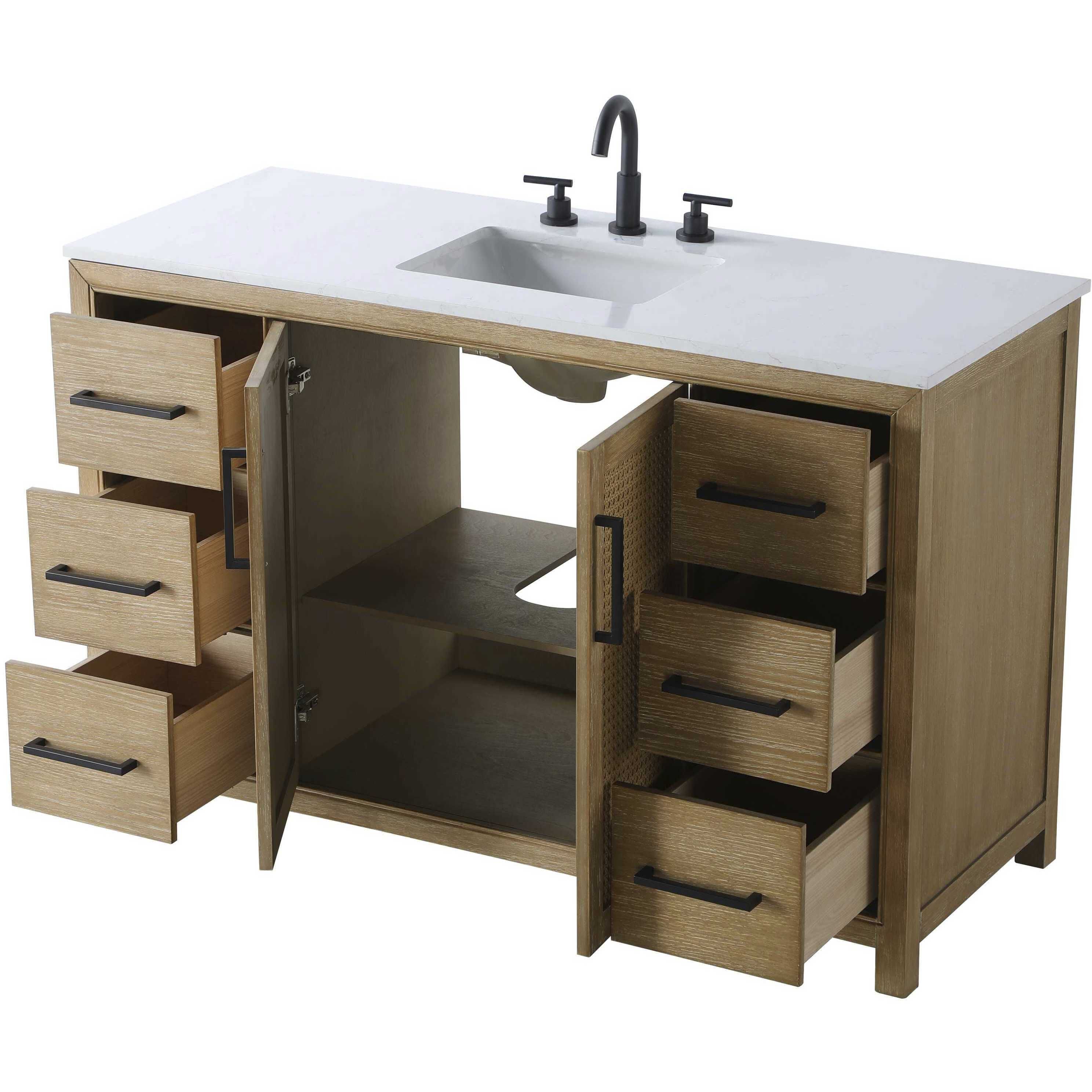 Alina 54 X 34 inch Linen Oak Bathroom Vanity Cabinet