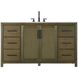 Alina 60 X 34 inch Hazel Oak Bathroom Vanity Cabinet