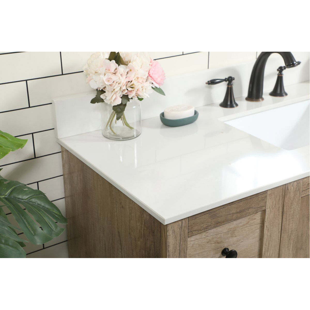 Soma 48 X 19 X 34 inch Natural Oak Vanity Sink Set