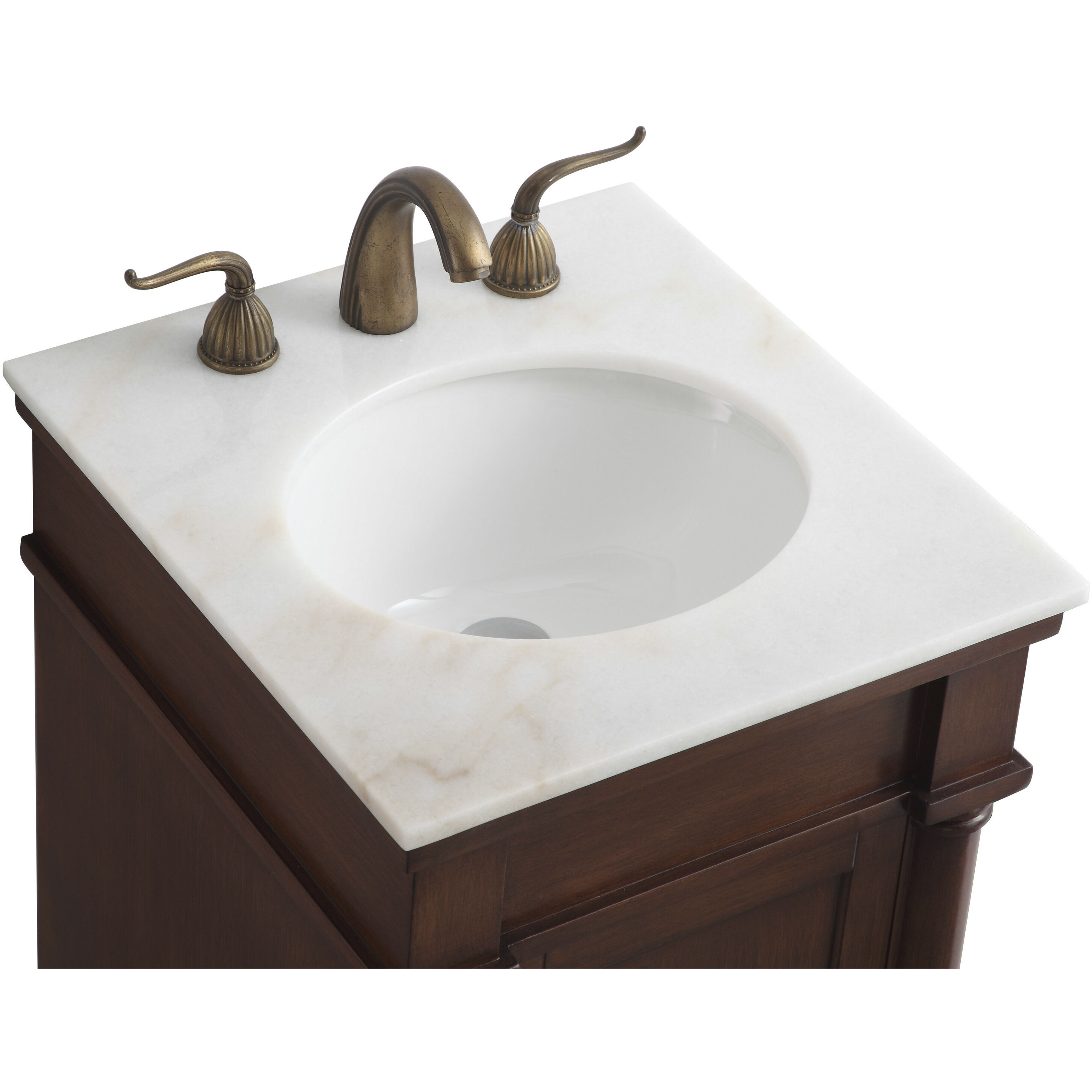 Lexington 19 X 18 X 35 inch Walnut Vanity Sink Set 