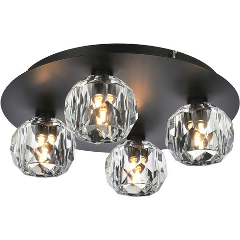 Graham 4 Light 14 inch Black Flush Mount Ceiling Light